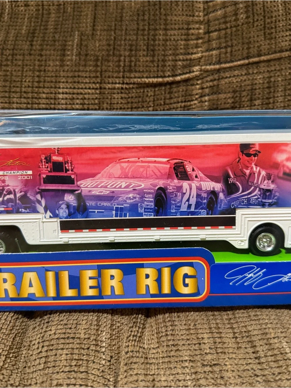 Winners Circle NASCAR Trailer Rig Toy - White and Blue